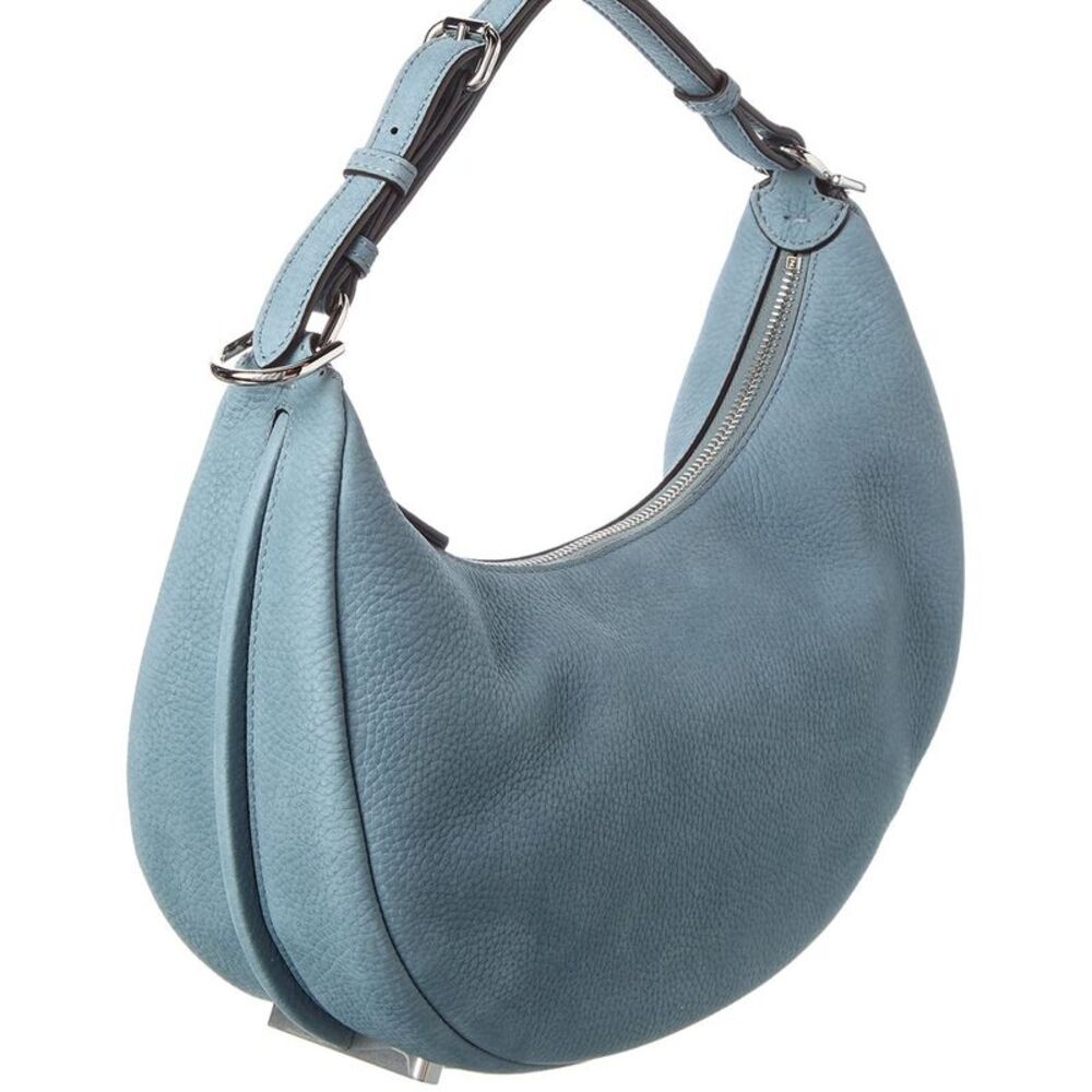 Fendi Fendigraphy Small Leather Hobo Bag, Blue - Picture 3 of 6